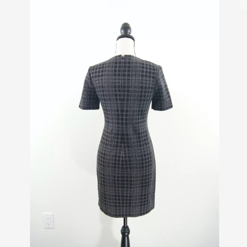 Theory Rijik Structured Knit Stretch Pattern Dress - Picture 4 of 8